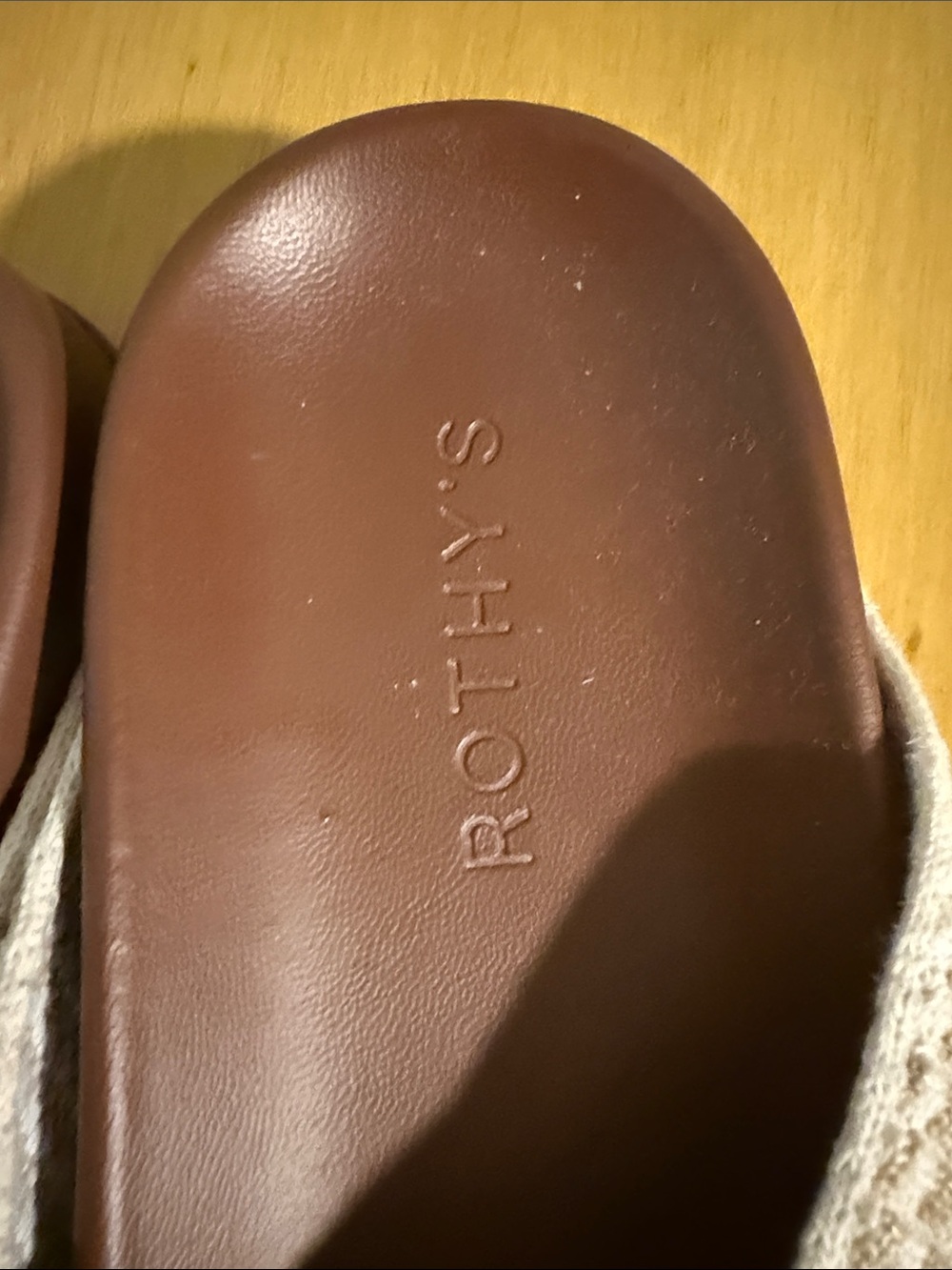 Rothys Woven Cross-Band Slide Sandals in Beige and White - Picture 2 of 4